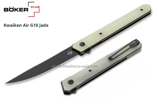 Boker Plus Kwaiken Air Flipper Folding Knife, VG10, G10 Jade, 01BO343
